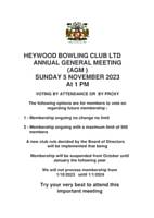 Heywood Bowling Club